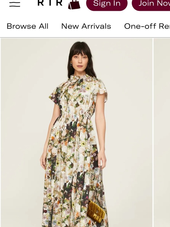 Adam Lippes Collective Dresses & Skirts - Floral High-Neck Maxi Dress in Multi Floral